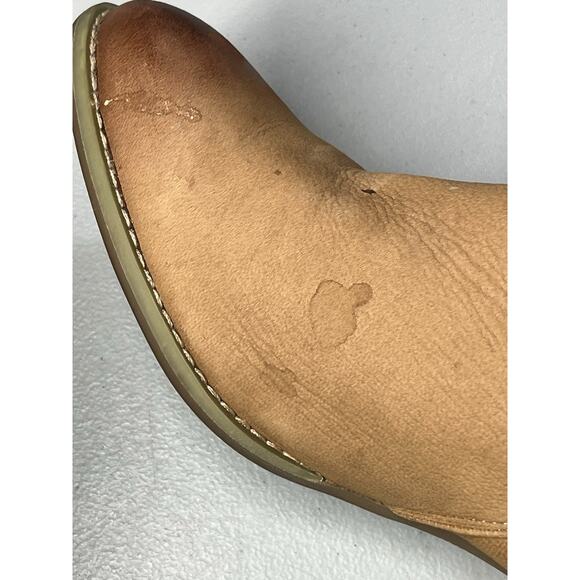 Vionic Sterling Ankle Boots Womens 8 Beige Leather Stacked Heel Side Zip Booties - Picture 6 of 9